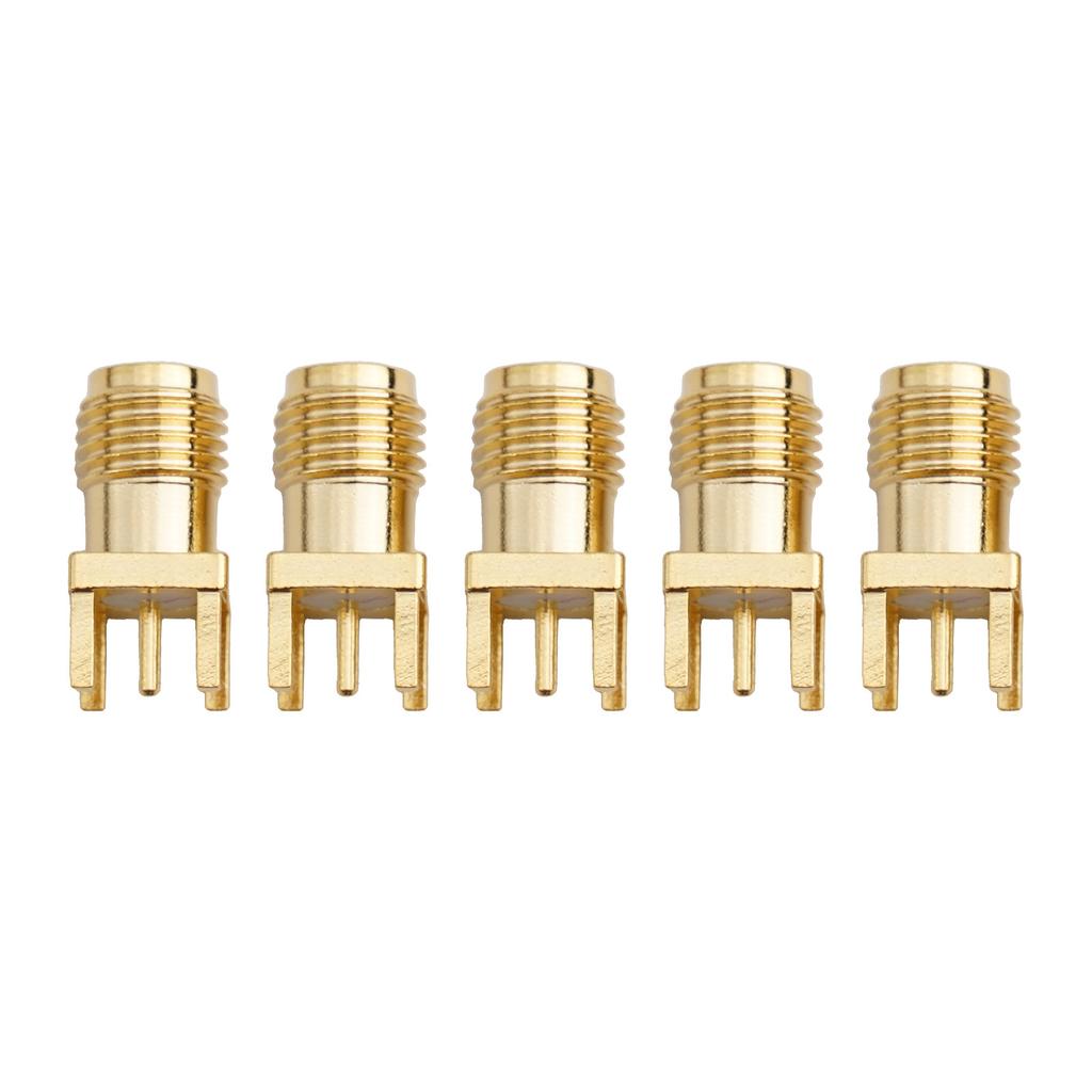 Set of 5 For SMA RF Coax Female Socket Connectors for PCB Soldering with 4mm Mount Designed for External For WiFi Antennas