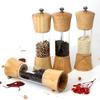 6 inch Wood Acrylic Spice Pepper Mill  Adjustable Ceramic Grinder Home Kitchen Tools Cooking
