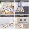 Colorful Dog Paw Print Pattern Doormat Absorbent Mat Carpet Rug Kitchen Entrance Home Floor Mat for Balcony Footpad Mats