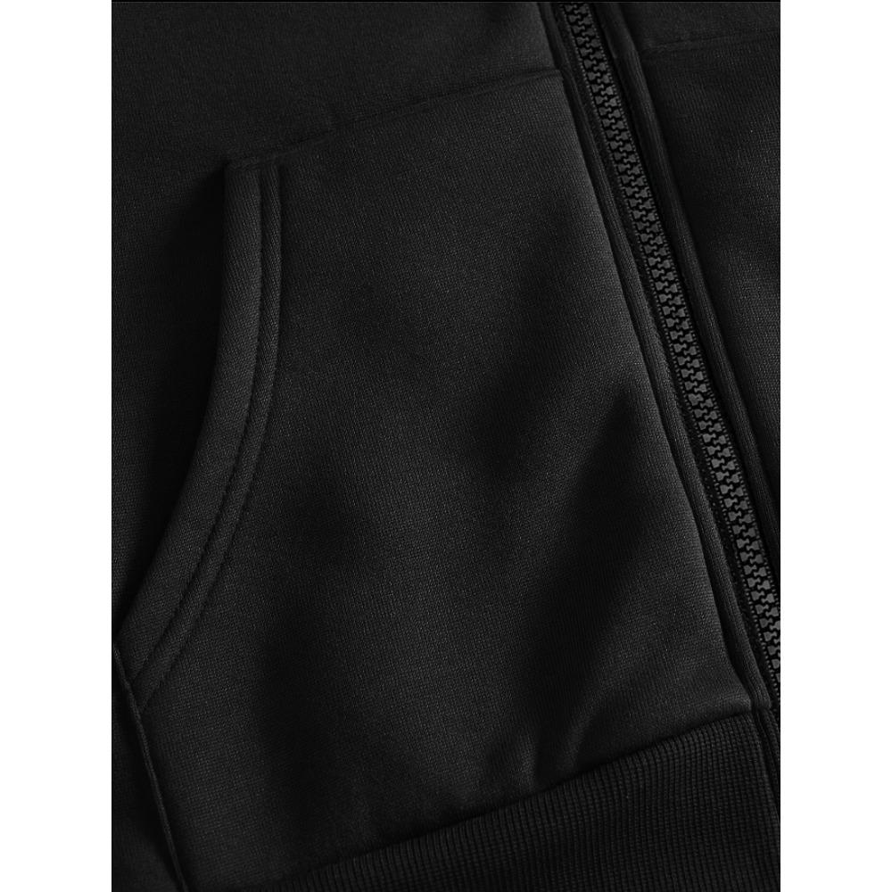 Sudadera Cardigan con Estampado Estilo Oscuro Gótico para Hombre Otoño e Invierno, Suéter Sencillo Casual con Cremallera