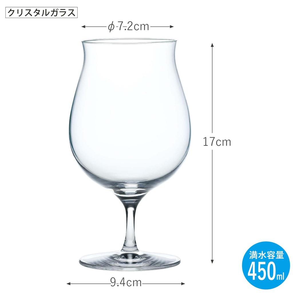 Toyo Sasaki Glass Crystal Stem Collection Beer Glass, 520ml, Pilsner Glass, Juice Glass, DKC-12203