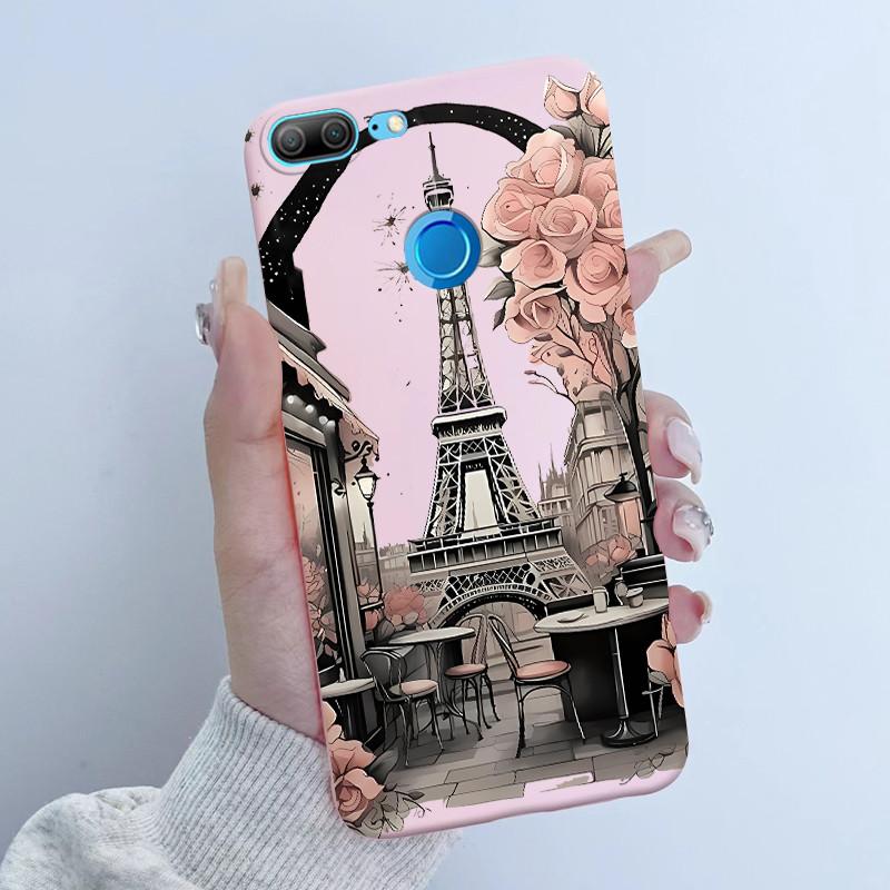 For Honor 9 Lite LLD-L21 LLD-L31 Phone Case Flower Girl Design Soft Silicone TPU Back Housing for Honor 9 STF-L09 STF-AL10 Cover