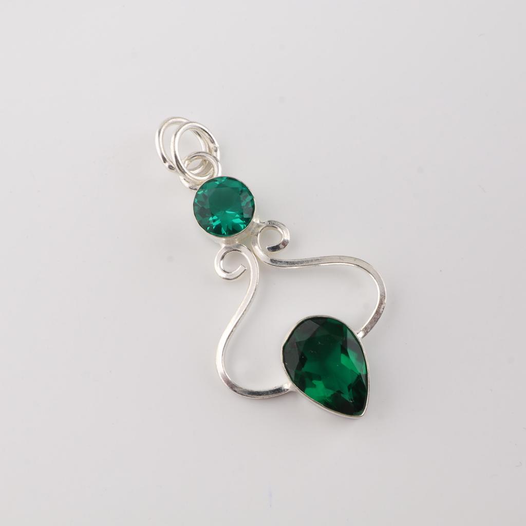Chrome Diopside Gemstone 925 Sterling Silver Handcrafted Pretty Pendant 1.60" For Wedding Gift PP-13-9