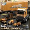 Legierung Technik-LKW-Set für Jungen Kinder Aufbewahrungs-Spielzeugauto-Modell mit Bagger Kran Container-LKW Geburtstagsgeschenke