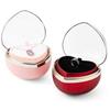 Heart Shape Ring Box Preserved Flower Rose Ring Case Velvet Interior Jewelry Gift Box for Wedding Anniversary