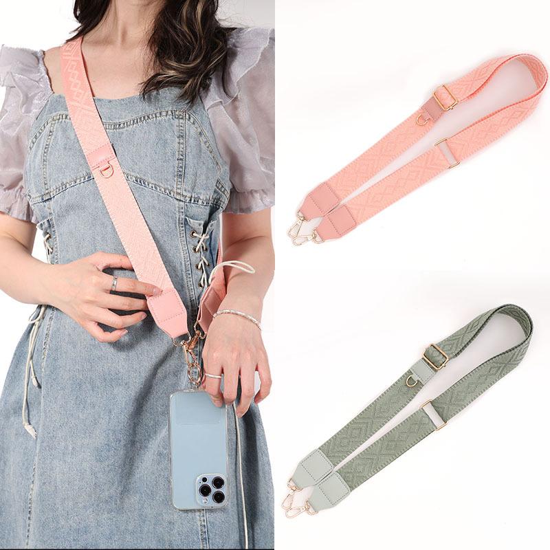 New Messenger Bag Strap Shoulder Strap Adjustable Women's Bag Accessories Polyester Pattern Replacement Bag Belt Transformation