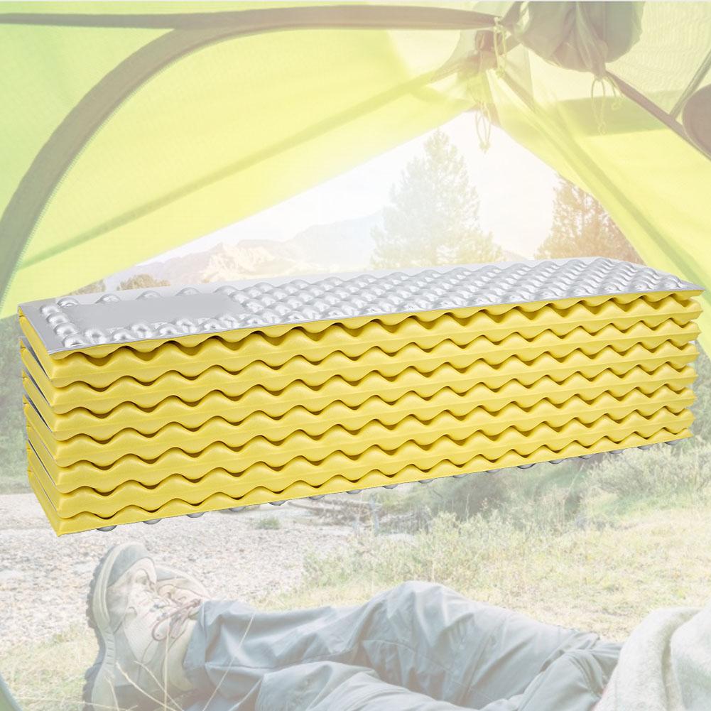 Outdoor Foldable Moisture Proof Foam Pads Mat for Camping Picnic Sleeping Mattress Cushion(yellow )