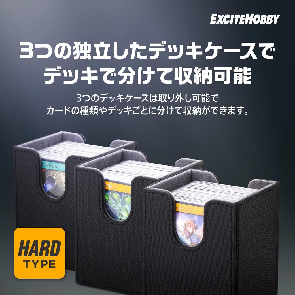 EXCITEHOBBY Trading Card 3 Deck Case Stored In Trading Sleeve Card Case Compatible with General Trading Card Sizes Holds Approximately 300 Cards Comes