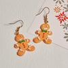 Gingerbread Man Cute Funny Earrings Earrings Celebrate Holidays Christmas Hot Sale New