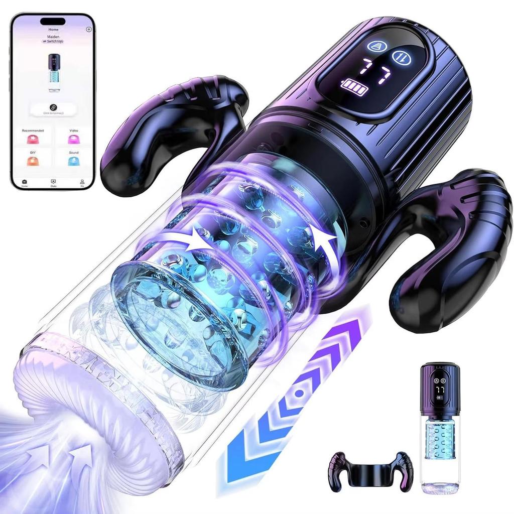 Male Masturbator High Speed Automatic Thrusting Piston Stroker Masturbator Telescopic Vagina Blowjob Masturbation Sex Machine Sex Toys