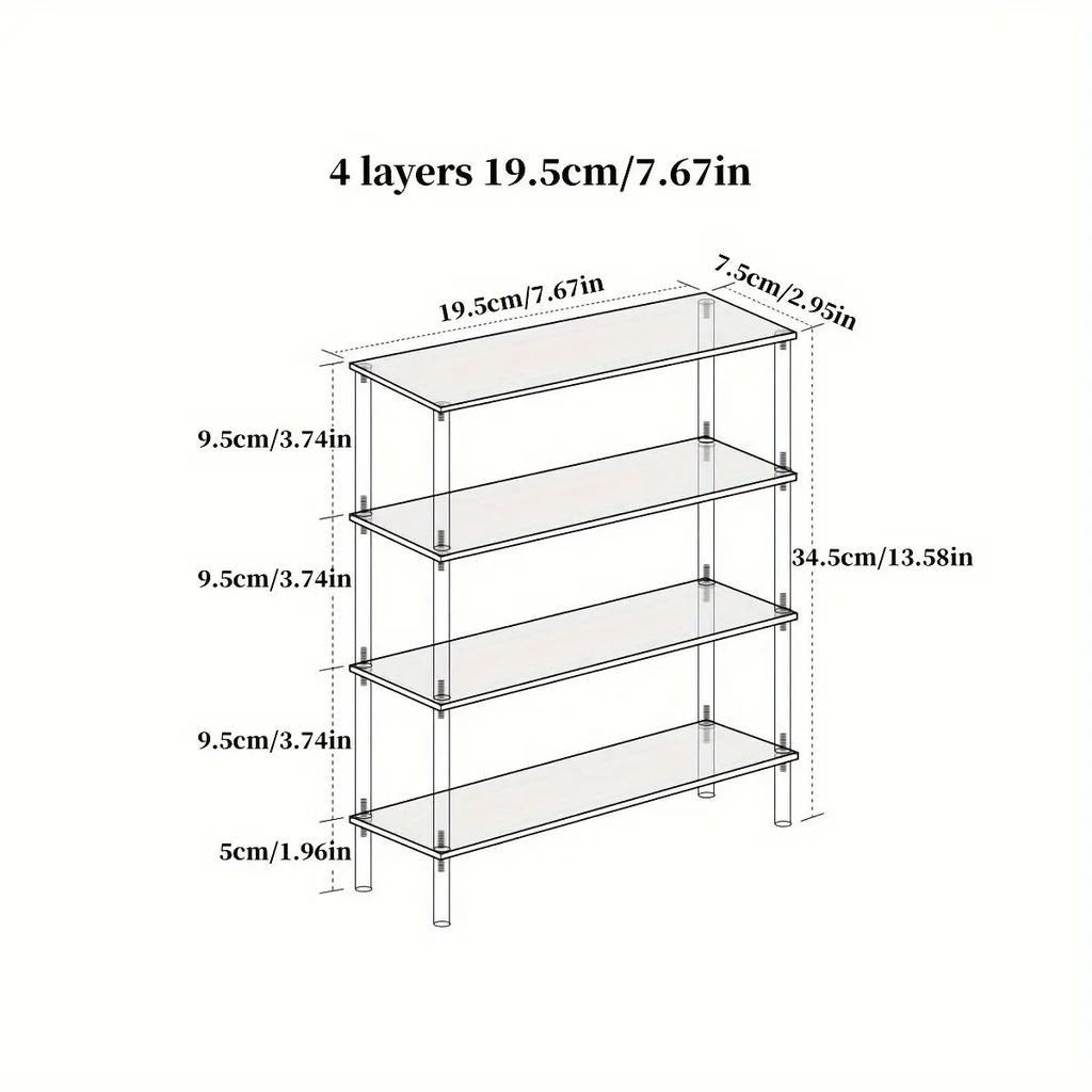 Acrylic Multi Functional Display Stand Desktop Perfume Organizer Transparent Layered Shelf Collectibles Model Stand Holders