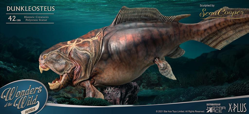 Star Ace Toys Wonders of the Wild Dunkleosteus Polyresin Statue, Approximately 420mm In Length, Pre-painted, Complete Figure, 42cm