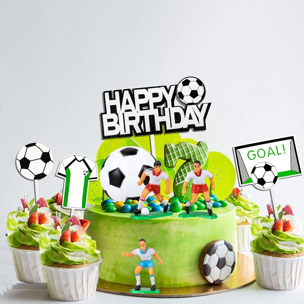 37 STÜCKE Sport Kuchen Topper Sport Kuchen Dekoration mit Fußball Baseball Basketball Tennis Golf für Jungen Männer Sport Thema