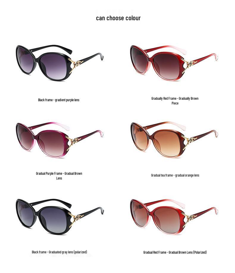 Women's Polarized Rhinestone Fox Head Sunglasses - Fashionable UV Protection