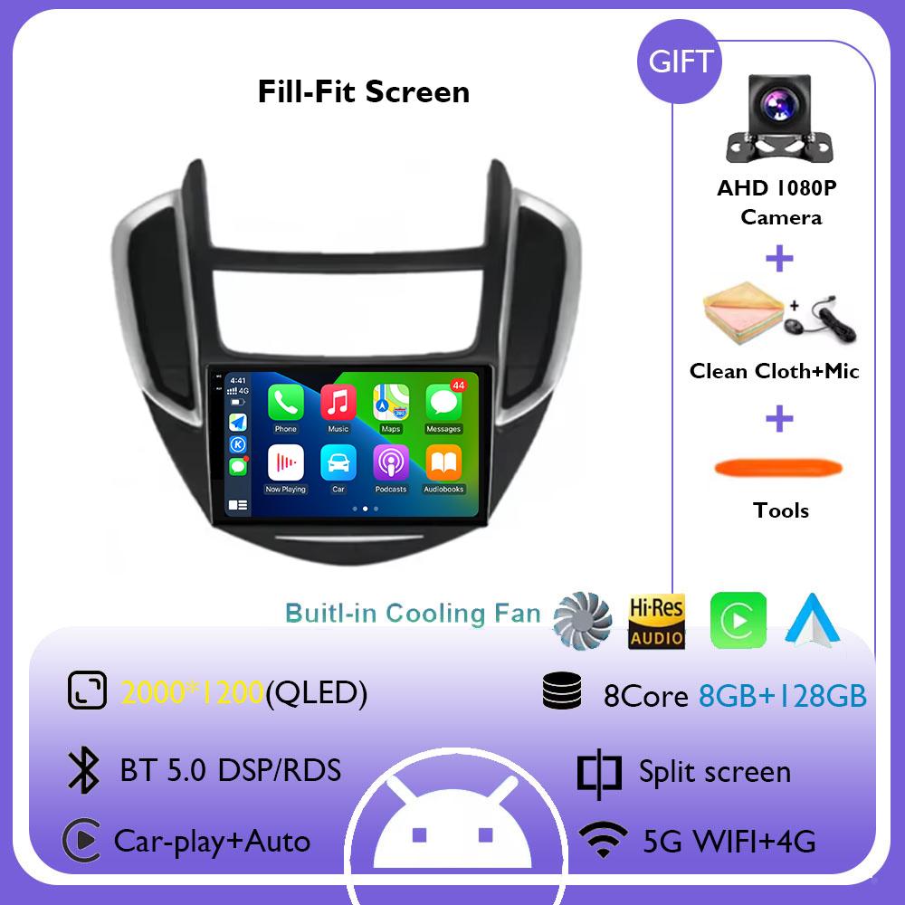 For Chevrolet Tracker 3 TRAX 2013 2014 2015 Android 14 Multimedia Car Player Radio GPS Video Navigation Carplay Auto Screen