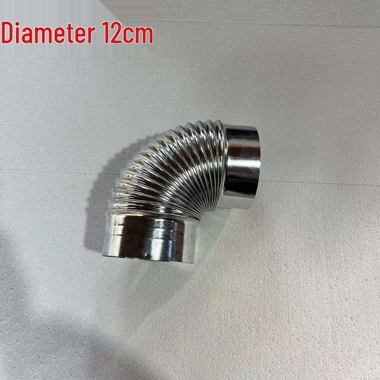 

Thickened Iron Chimney Stove Pipe - 12 Diameter Ventilation Exhaust for Wood Stoves