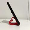 Heart-Shaped Phone Stand, 3D Printed Universal Mobile Holder, Desktop Organizer for Home, Office Decor, Valentine's Gift for Lovers