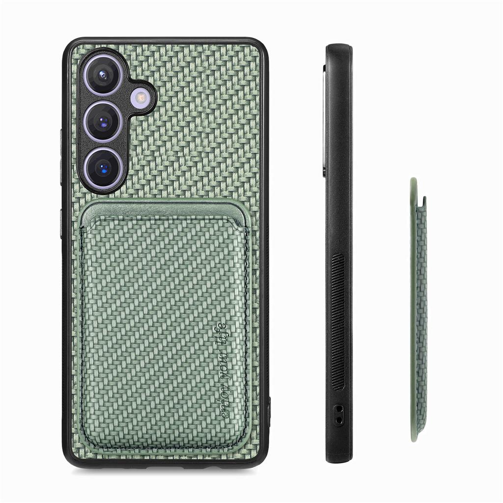 For Samsung Galaxy S25+ Case Magnetic Detachable Card Holder Phone Back Cover