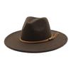 Vintage Wool Felt Fedora Hat With Wide Brim For Outdoor Travel And Casual Wear
