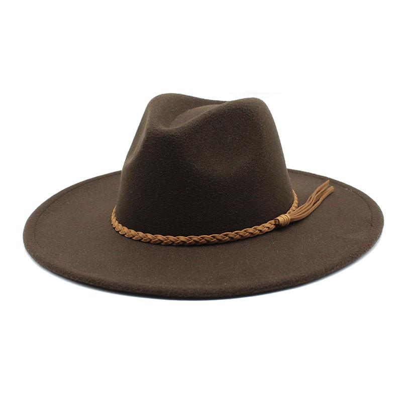 Vintage Wool Felt Fedora Hat With Wide Brim For Outdoor Travel And Casual Wear