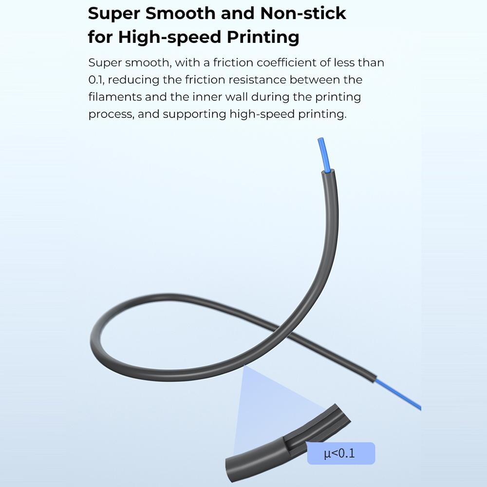 Creality Ultra Smooth PTFE Tube 2M Length for 1.75mm Filaments with Smooth Feeding Preferred High Speed Printing