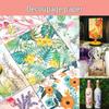 Decoupage Napkin and Glue DIY Pack: Handmade Atmosphere Dry Flower Table Lamp Kit