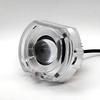 LED Headlight Projector Lens Dual Halo Angel Eyes with Devil Effect for Car & Motorcycle High/Low Beam DRL Strobe Mode Support