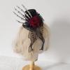 Top Hat Hair Clip Flower Ribbon Hairpin Punk Halloween Bunches Hair Clip