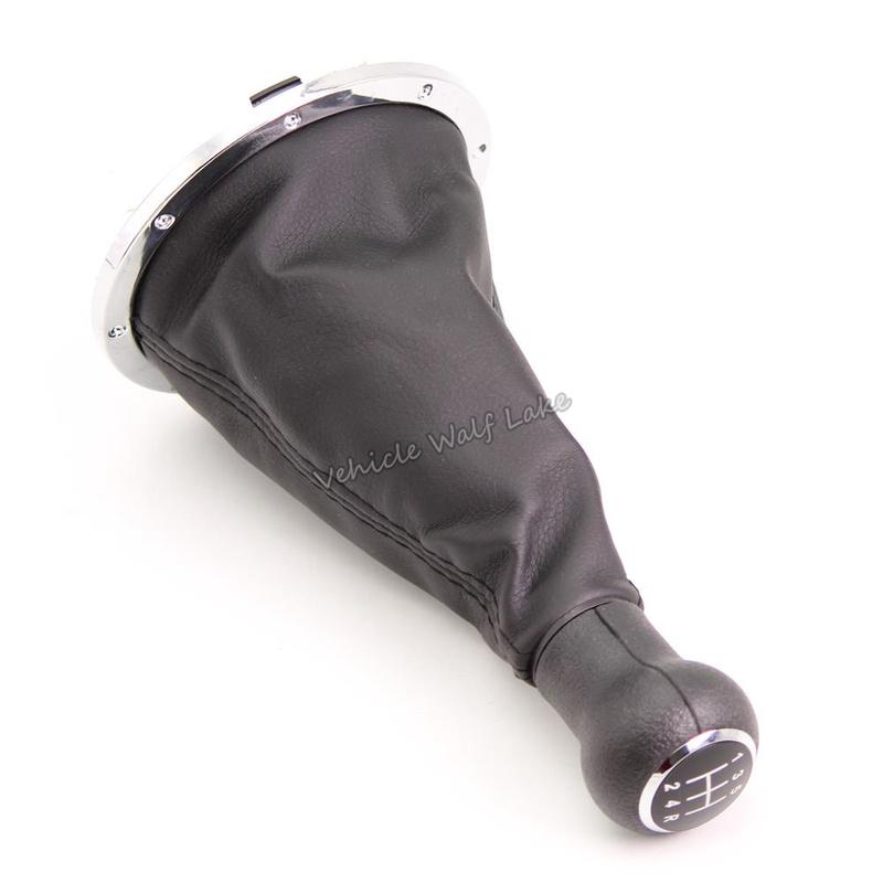 5 Speed Gear Stick Shift Knob With Leather Boot For VW Gol Parati Saveiro 1994 1995 1996 1997 1998 1999 2010 Pointer 1994-2010