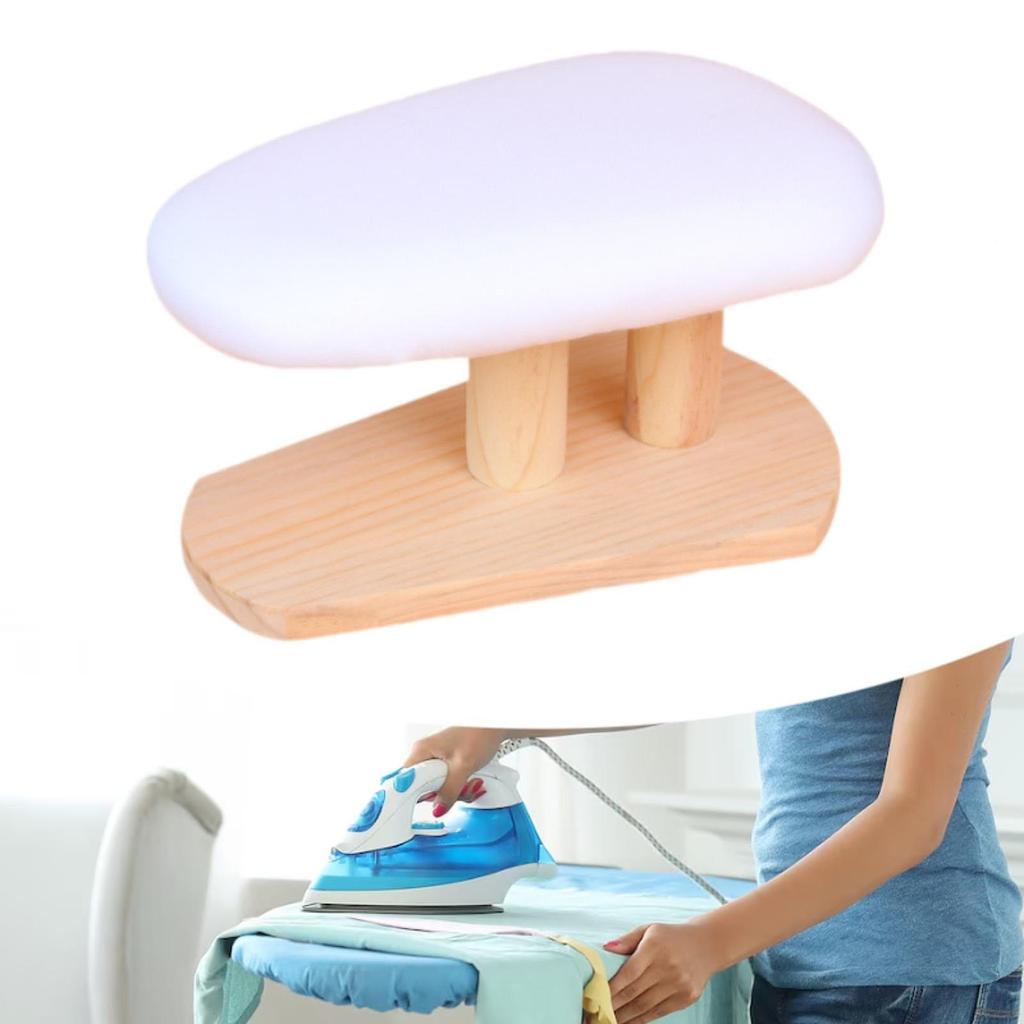 Mini Bügelbrett Bügeleisen Elastische Kante Kompakte Holzbasis Hocker für Zuhause Waschküche