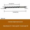 High-Speed Steel Extended Straight Shank Three-Flute End Mill, 2.5-10mm, White Steel