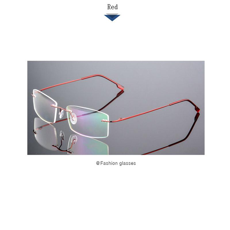 

Green Coating Superelastic Frameless Myopia Eyeglasses Men Women Rimless Ultralight Frame Myopia Glasses -1.0 -1.5 -2.0 To - 5.5 0