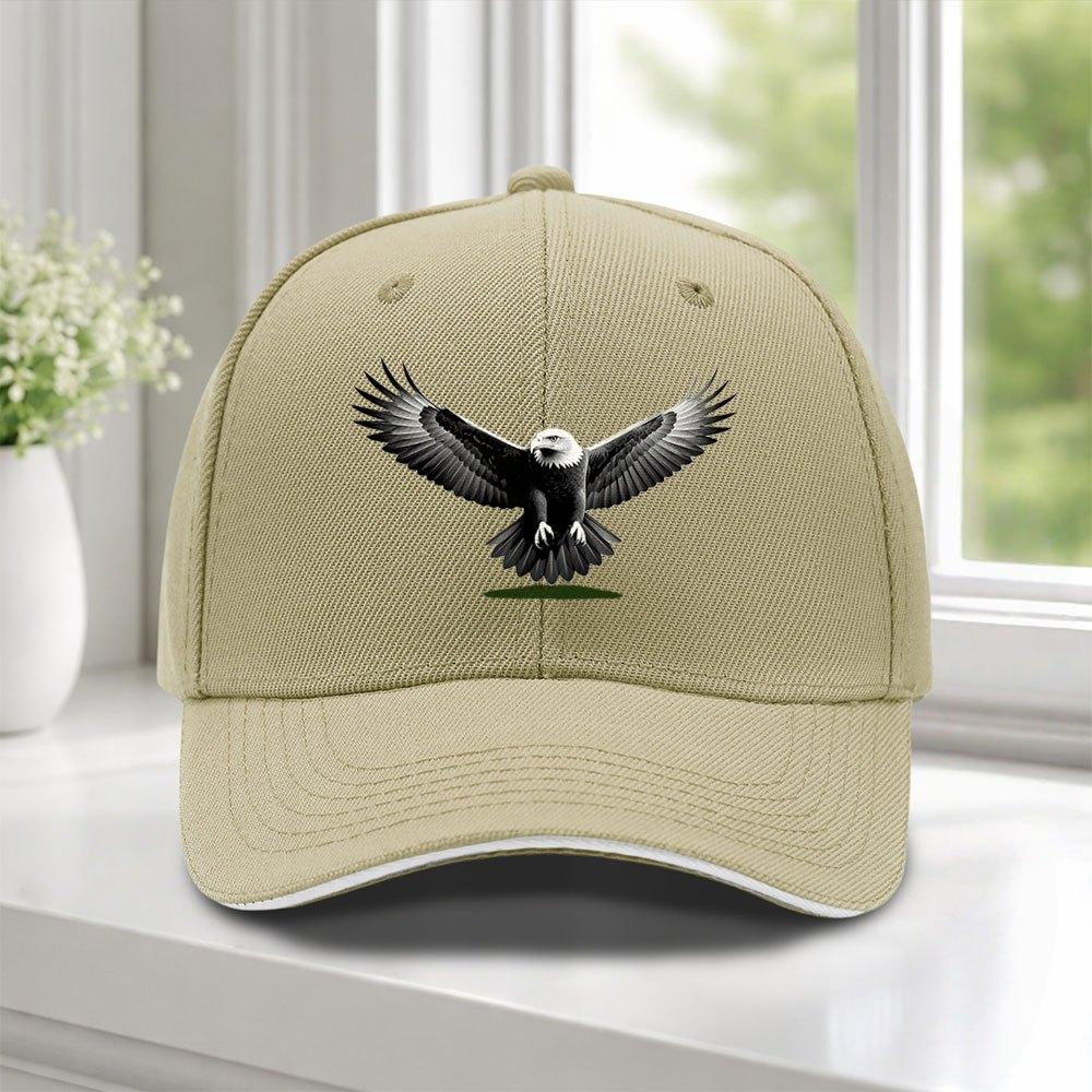 Adjustable Duckbill Baseball Cap with SpreadingWings Eagle Design Lightweight for Weddings Parties Golf Cycling Outdoor
