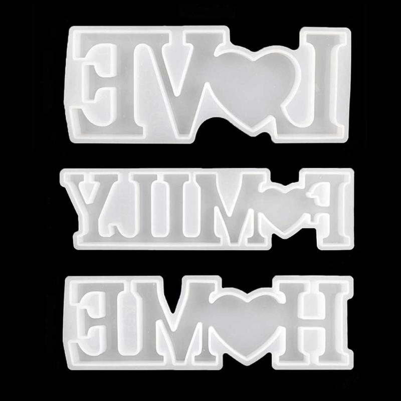 Letters Home Decorations Silicone Mould Handmade Decor Mold LOVE FAMILY HOME English Alphabet Ornaments Epoxy Resin Mold