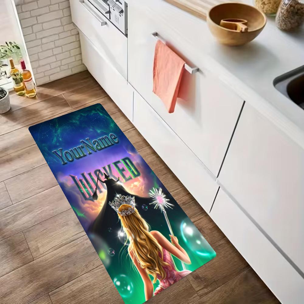 Gothic Illustrations Customize Your Name Kitchen Rug Runner Rug Laundry Mat Hallway Entryway The Best Gift Choice