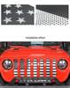 18-25 Jeep Wrangler JL JT Black & White American Flag Grille Insect Net