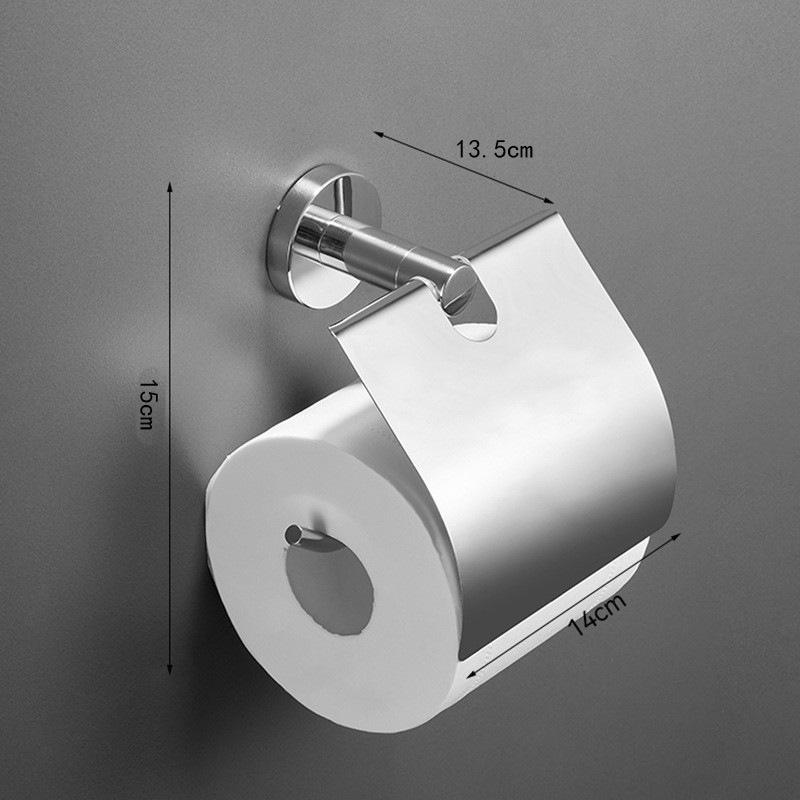 Wall-Mounted 304 Stainless Steel Bathroom Towel Rack and Storage Shelf