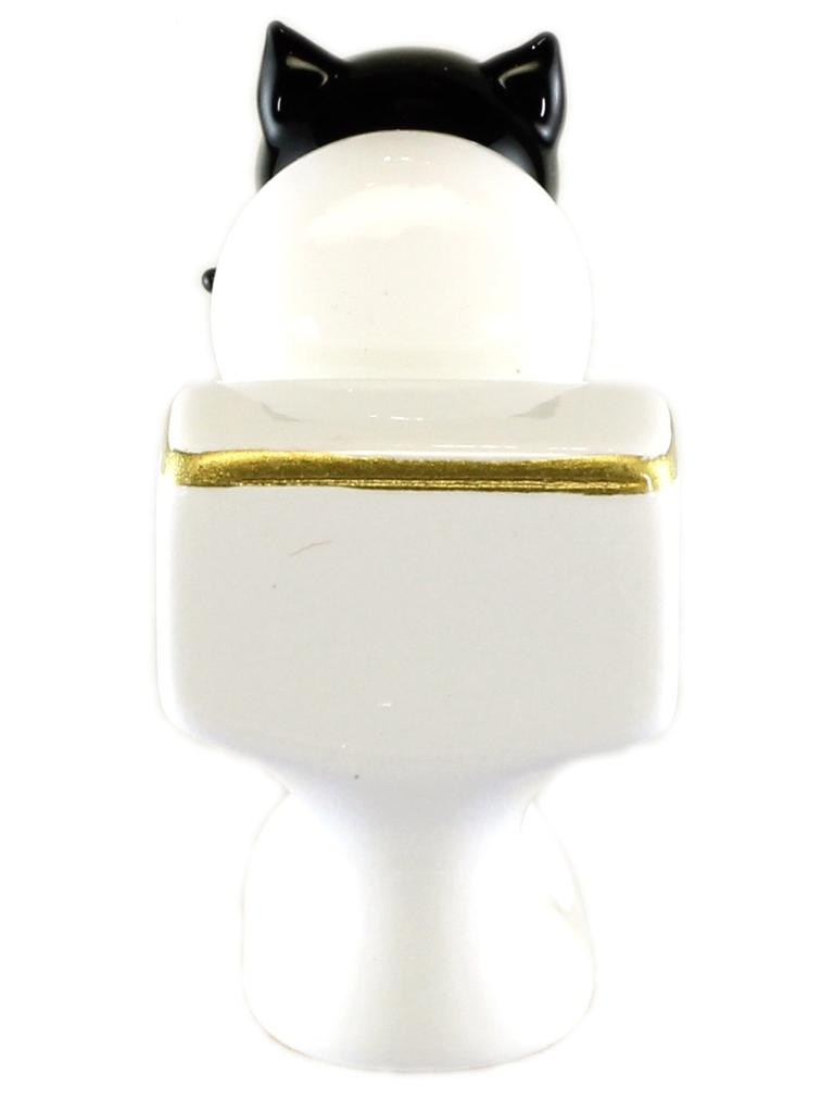 Forcart Cute Handmade Glass Cat Toilet Cat CYK1041
