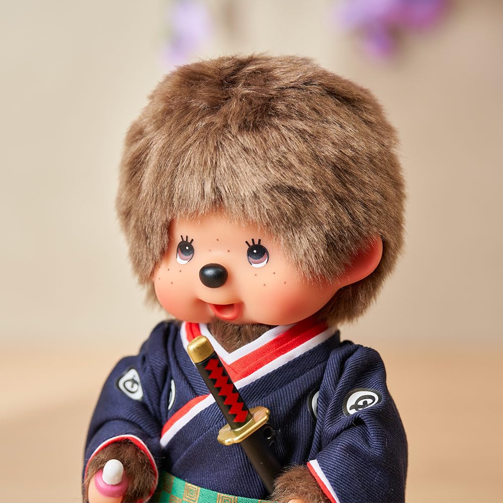 Offizielles Kyugetsu Original Kimono Monchhichi Junge Schwertkämpfer IPM-15-Z
