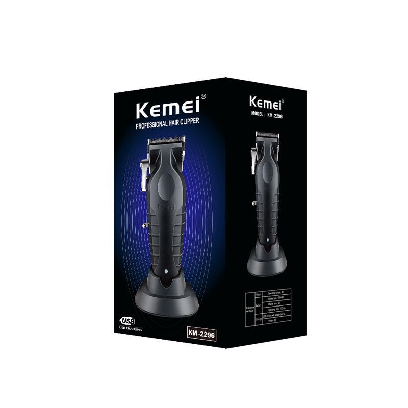 Kemei KM-2296 USB Electric Hair Clipper with Base for Hair Engraving and Salon Use