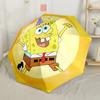 Spongebob And Patrick Adventure Automatic Umbrella Retractable Design with 8-Rib Durability Compact Design All-Season Use Compact Folding Umbrella