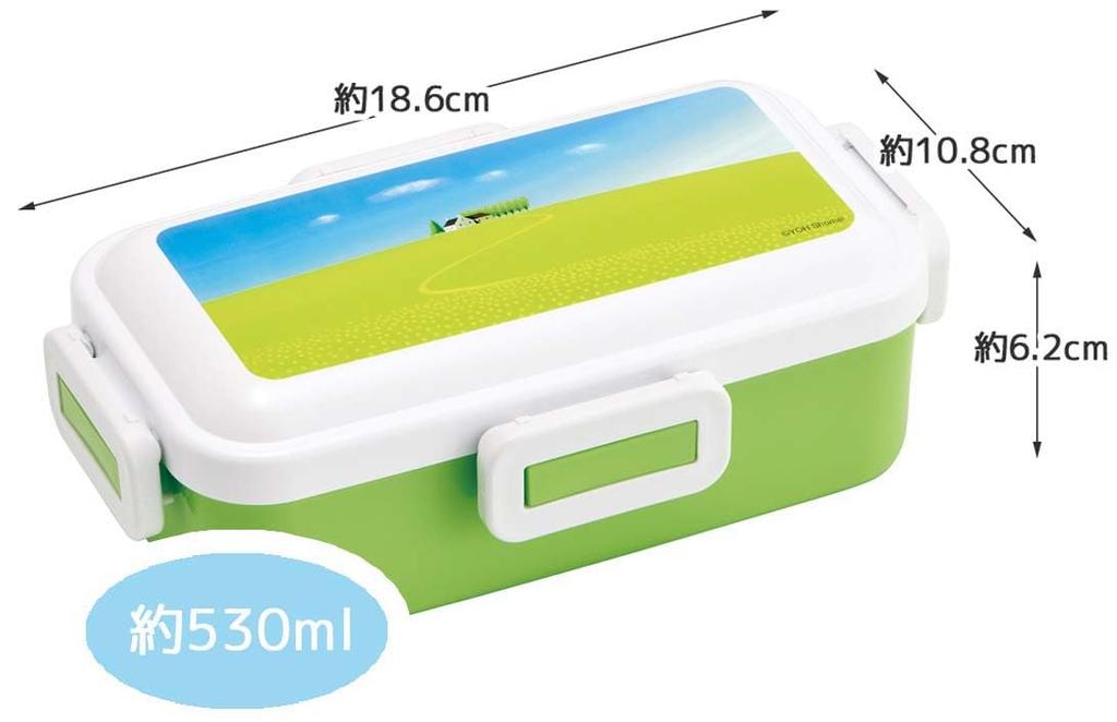 Skater Bento Single Made in for with Locking for Dishwasher and Microwave by Yoh Box, 530ml, Tier, Japan, Women, 4-Point Leak-Resistant Storage, Safe,