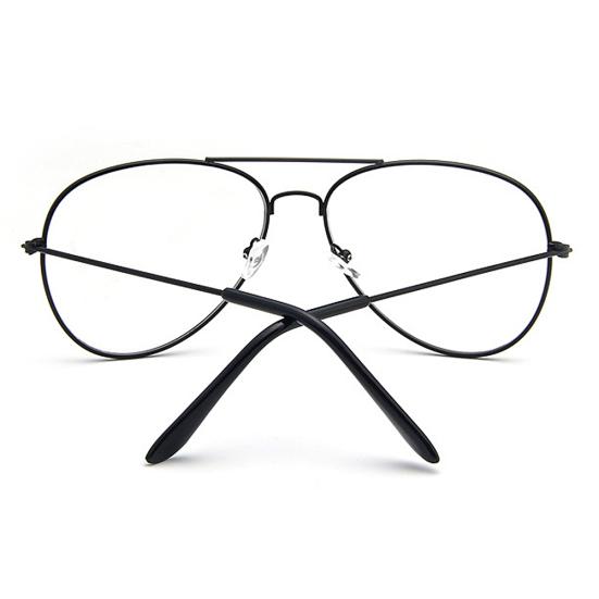 Unisex Retro Big Round Metal Frame Clear Lens Glasses Eyeglasses Spectacles