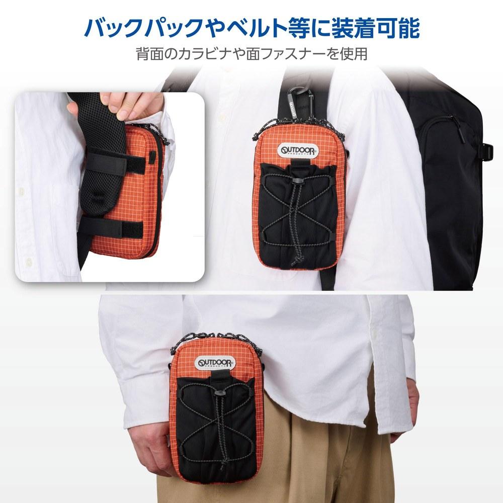 OUTDOOR PRODUCTS Smartphone Case Pouch AZ 07 AMZODPP07OR Orange for iPhone Android Gadgets Pet Bottle Fixable