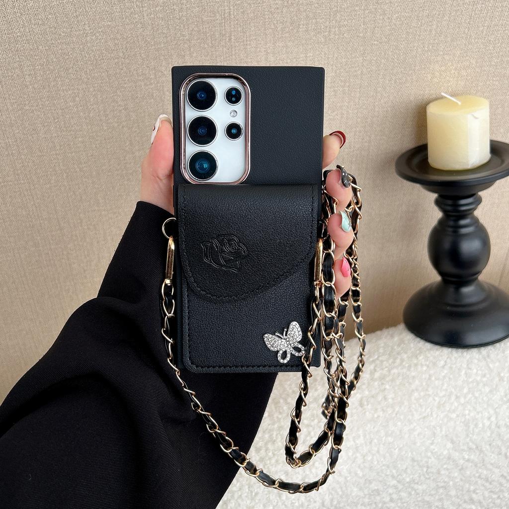 Crossbody Butterfly Leather Phone Case Multifunction Wallet Style for for S Series Shockproof Protection Cover Strip