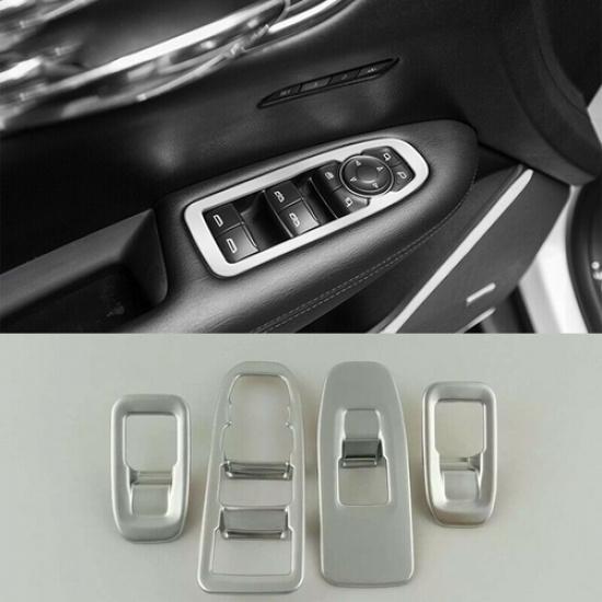 For Cadillac XT5 2016-21 Matte Silver ABS window lift panel switch cover trim 4P