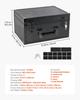Graded Card Case 3 Row 180 PSA Slab Storage Box with Mechanical Lock, Baseball Sports Trading Cards Holder Collector with 12 Dividers, Holds 120 SGC