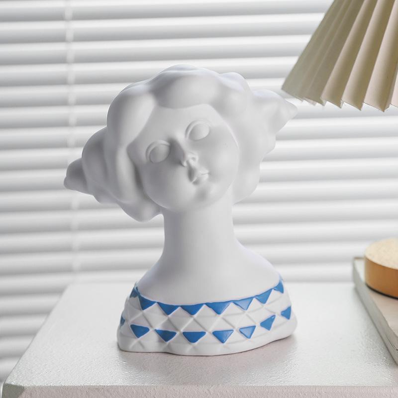 Abstrakte Mädchenstatue Modernistische Harzskulptur für Heim- und Bürodekoration Künstlerische Figur Kunstgeschenk Minimalistisches Innendesign