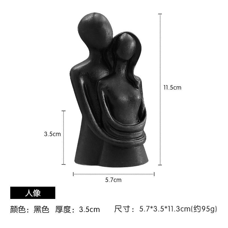 Couple s'embrassant Parfumé Fragrance Romantique Décoration d'intérieur Ornement de table Créatif Aromathérapie Cire de soja