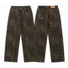 Leopard Jeans Women Denim Pants Female Oversize Wide Leg Trousers - PJ